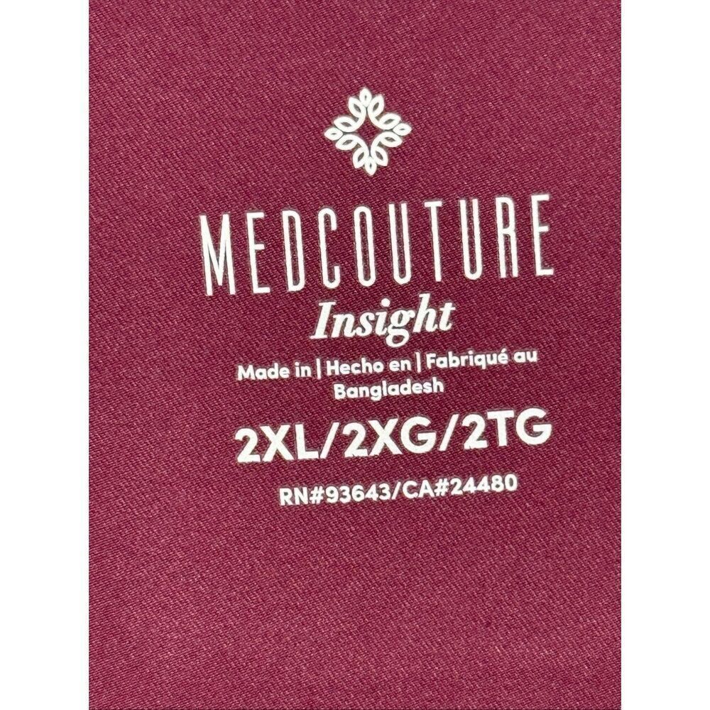 Med Couture women’s Insight MC2468 Women 4-PKT V-Neck Top size 2XL NWOT - Picture 6 of 8